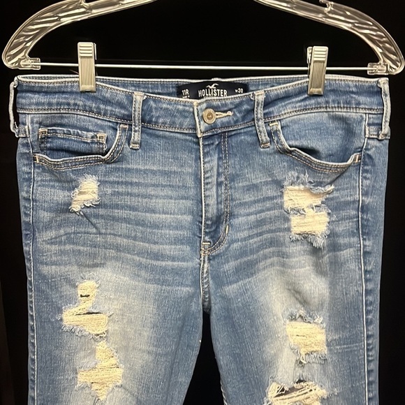 HOLLISTER- high rise super skinny distressed jeans - Picture 2 of 10